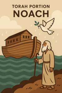 토라포션 노아흐를 묵상하며 악한 시대에 하나님과 동행하며 구원의 방주를 지었던 노아를 표현한 그림