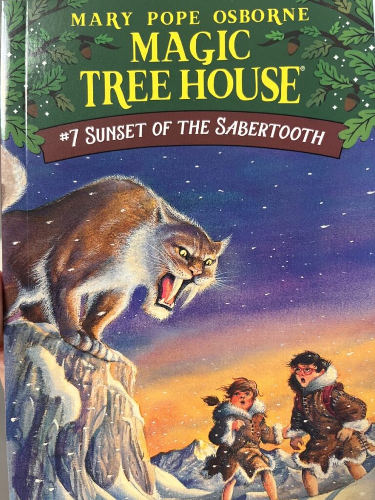 MagicTree House 7권의 모험주제는 빙하시대임을 알려주는 이미지