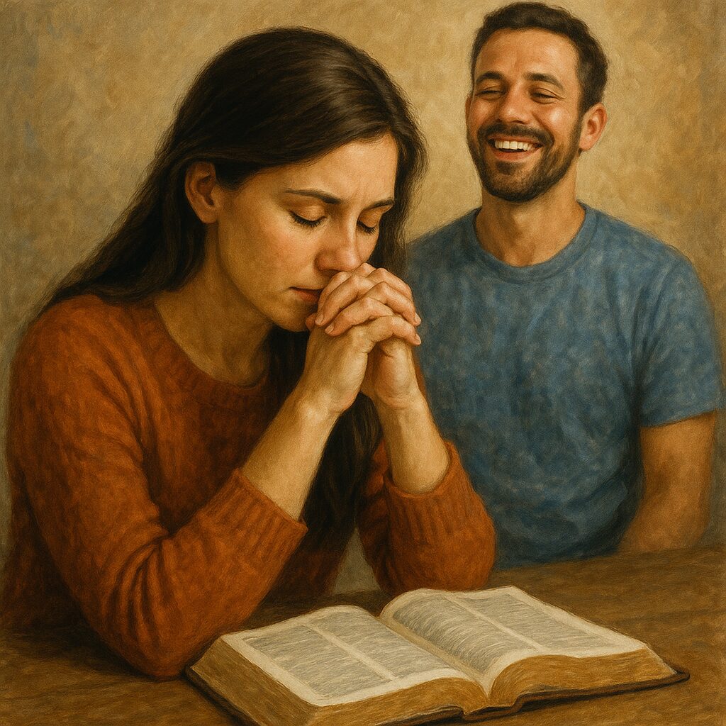 남편을 위한 기도 31일- 7일차 남편의 절제하는 훈련을 위해 기도하는 아내 이미지