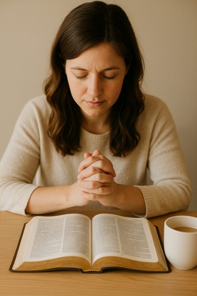 남편을 위한 기도 31을 시작하며 말씀앞에서 남편을 위해 기도하는 아내의 모습