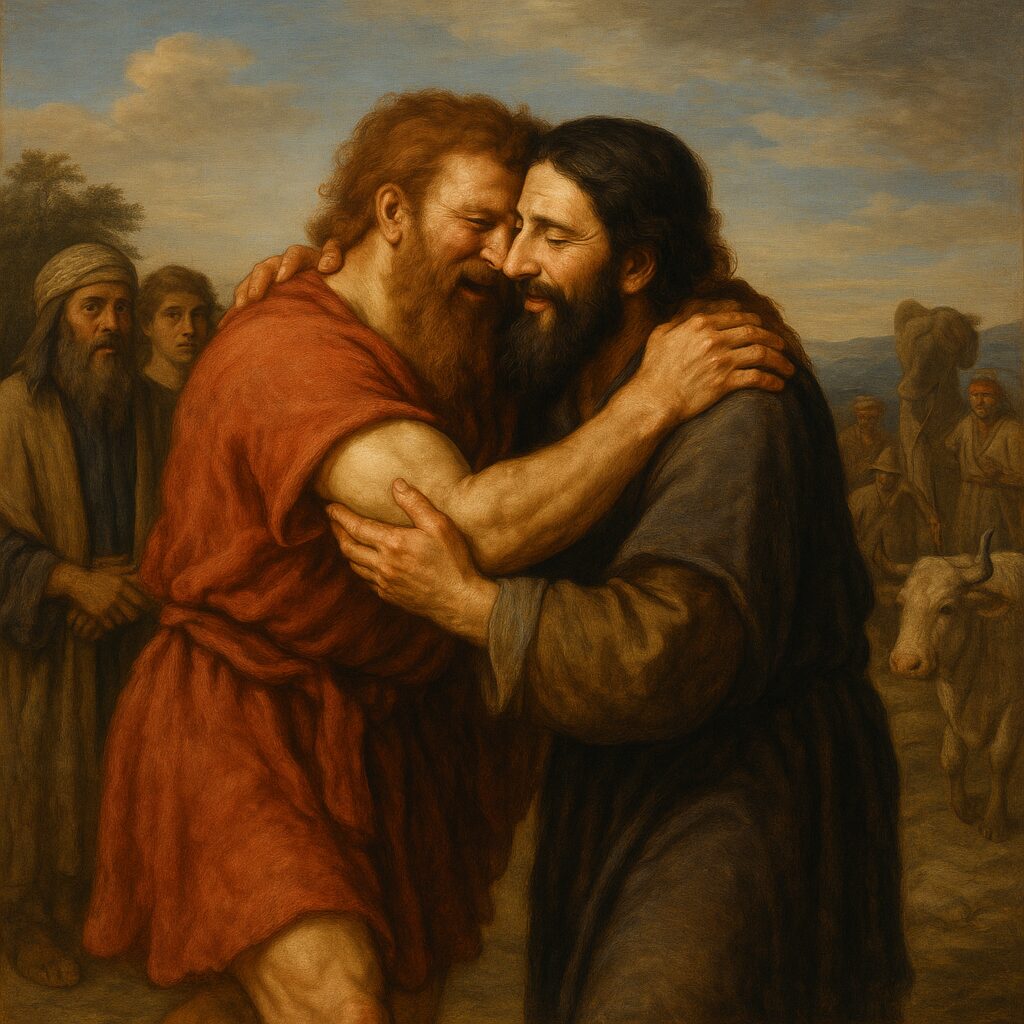 토라포션 8 봐이슐라흐에 나오는 야곱과 에서의 화해장면