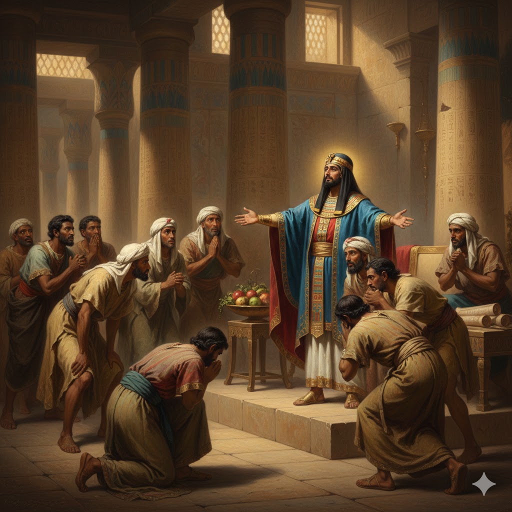 토라포션 10 미케쯔는 애굽총리가 된 요셉이 형들을 만나게 되는 내용이며 이에 대한 이해를 돕는 이미지